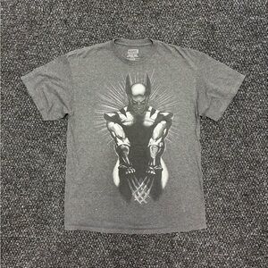 Vintage Marvel Comics X-Men Wolverine Screenprinted Graphic Grey T-Shirt Size L
